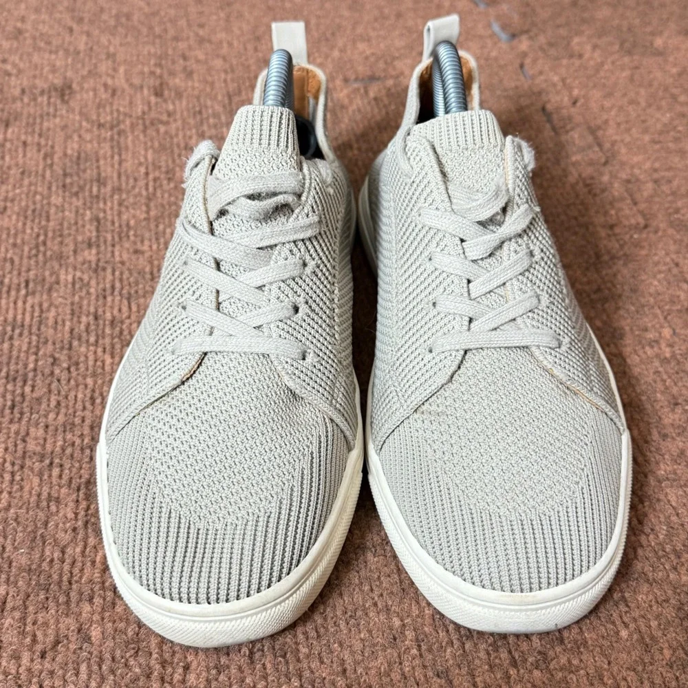 Lucky Brand Laddix Mens 10M Gray Knit‎ Lace Up Low Top Sneakers LP-LADDIX